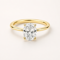 Oval Cut Lab Grown Diamond Solitaire Engagement Ring