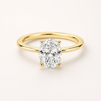 Oval Cut Lab Grown Diamond Solitaire Engagement Ring