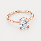 Oval Cut Lab Grown Diamond Solitaire Engagement Ring
