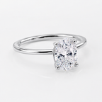 Oval Cut Lab Grown Diamond Solitaire Engagement Ring