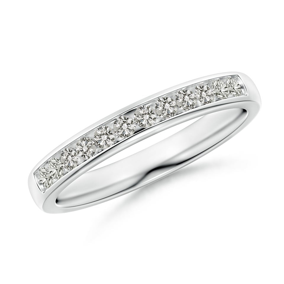 Channel-Set MoissaniteDiamond Half Eternity Wedding Ring