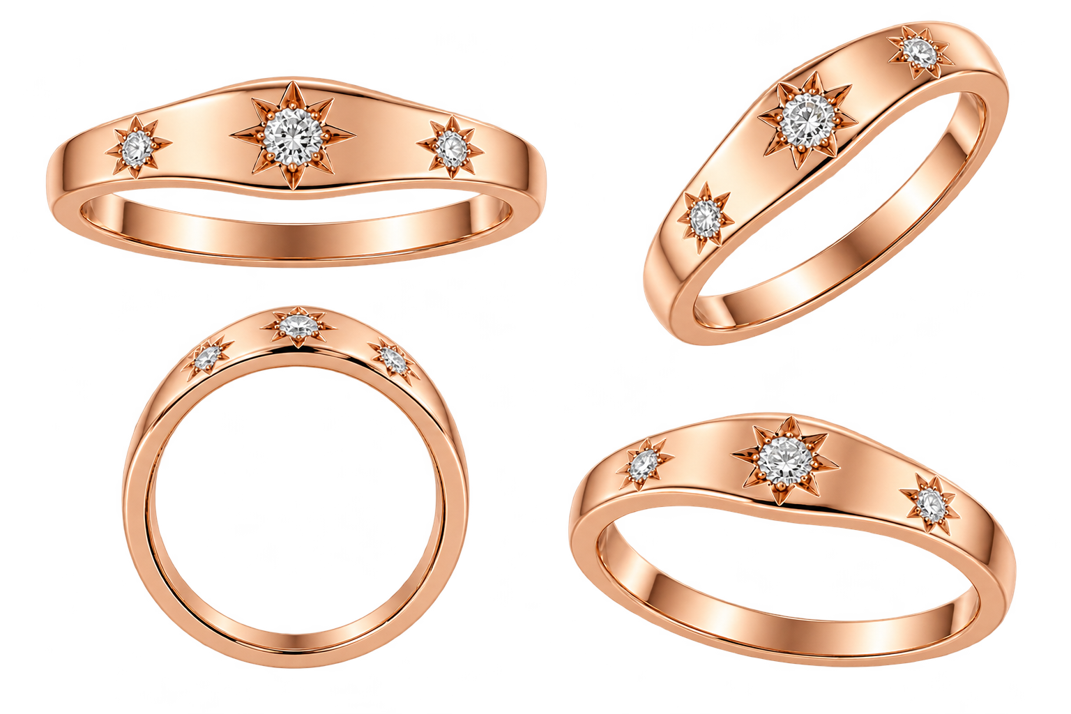 Star Set Diamond Ring