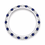 Natural Sapphire & Diamond Eternity Ring in Gold