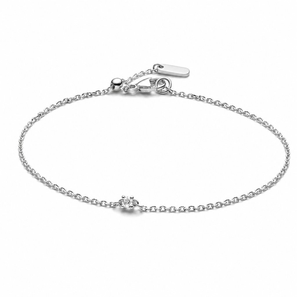 Minimalist Lab-Grown Diamond Solitaire Bracelet