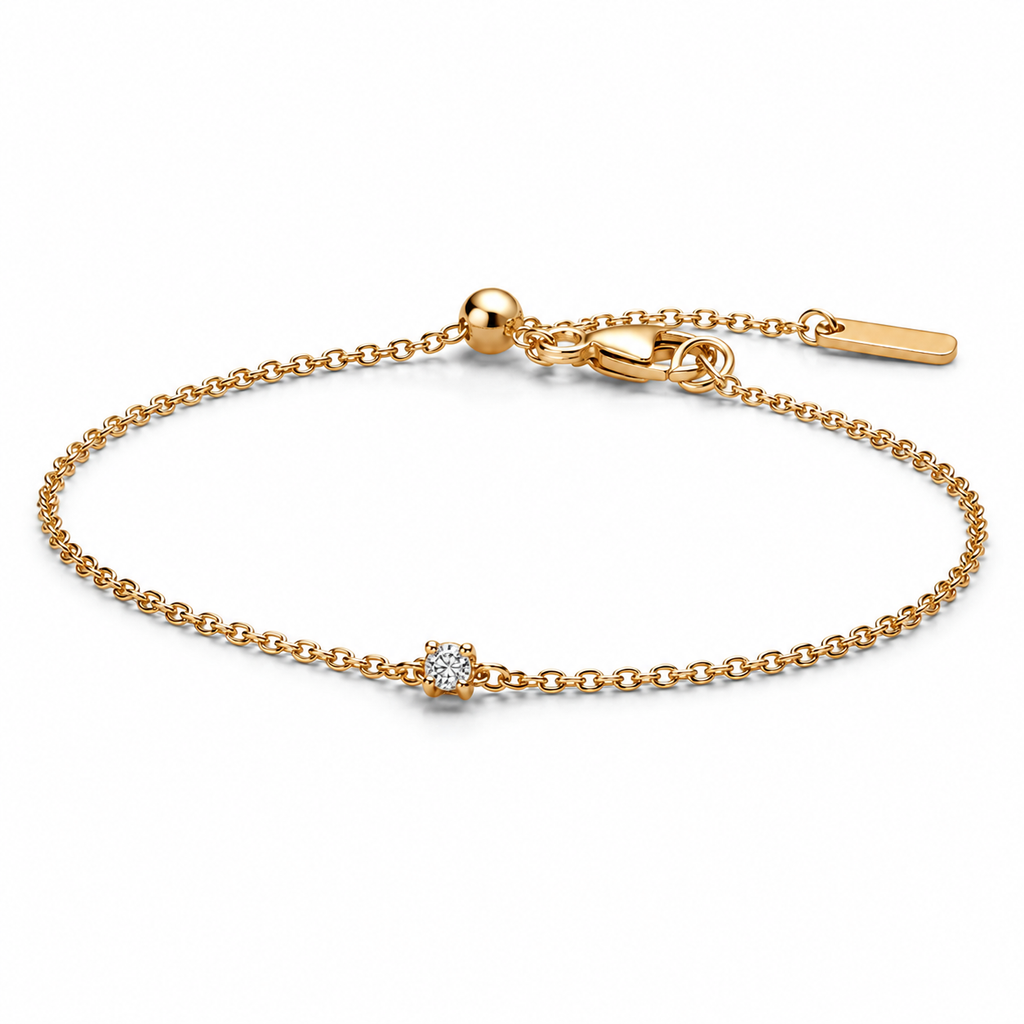 Minimalist Lab-Grown Diamond Solitaire Bracelet