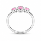 Lab-Grown Diamond Bezel Three-Stone Ring