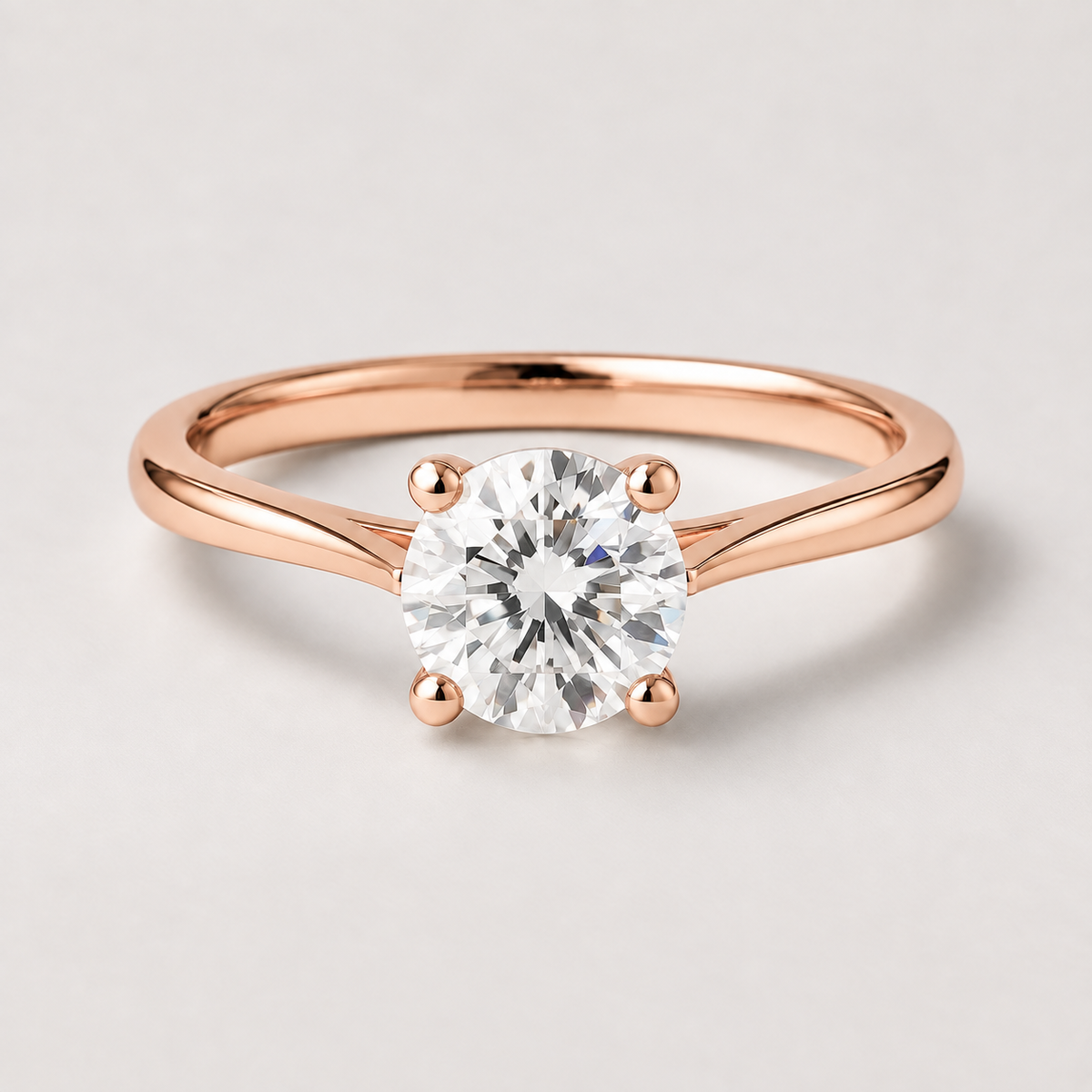Moissanite Round Cut Diamond ring