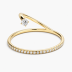 Interconnected Pavé Diamond Morse Ring