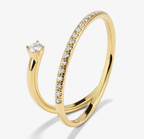 Interconnected Pavé Diamond Morse Ring