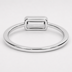 East–West Baguette Lab-Grown Diamond Bezel Ring
