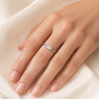 East–West Baguette Lab-Grown Diamond Bezel Ring