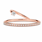 Interconnected Pavé Diamond Morse Ring