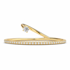 Interconnected Pavé Diamond Morse Ring