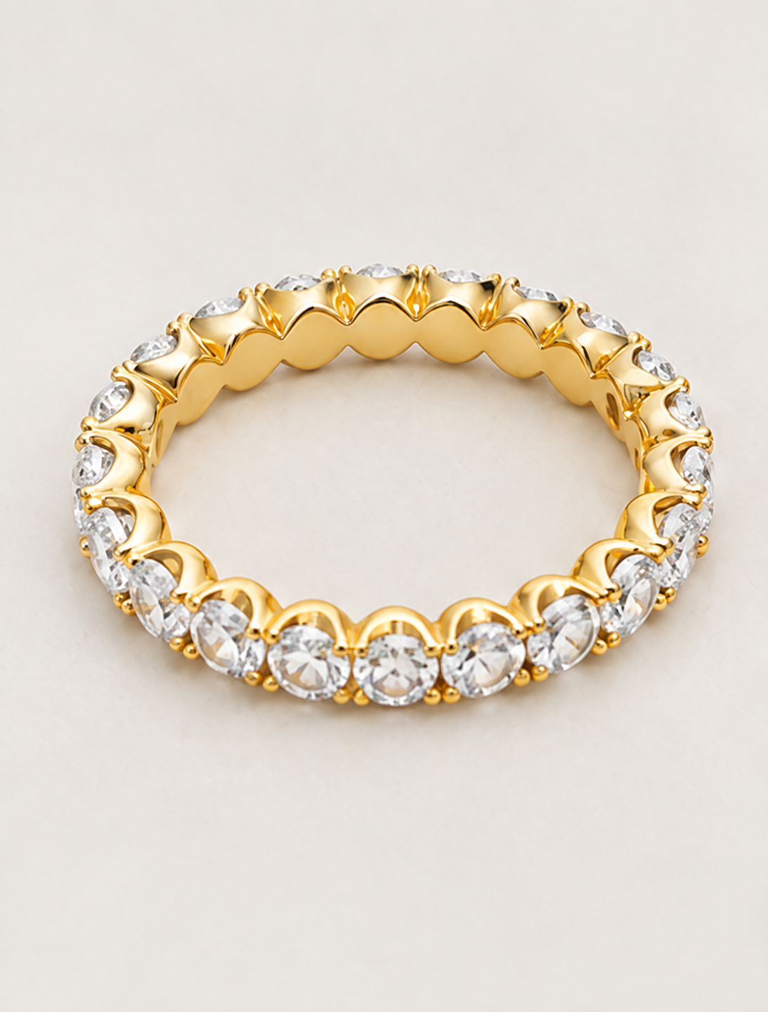 Round Lab-Grown Diamond Eternity Wedding Ring – 1 to 4 CTW
