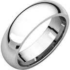 Sterling Silver 6mm High Polished Comfort fit