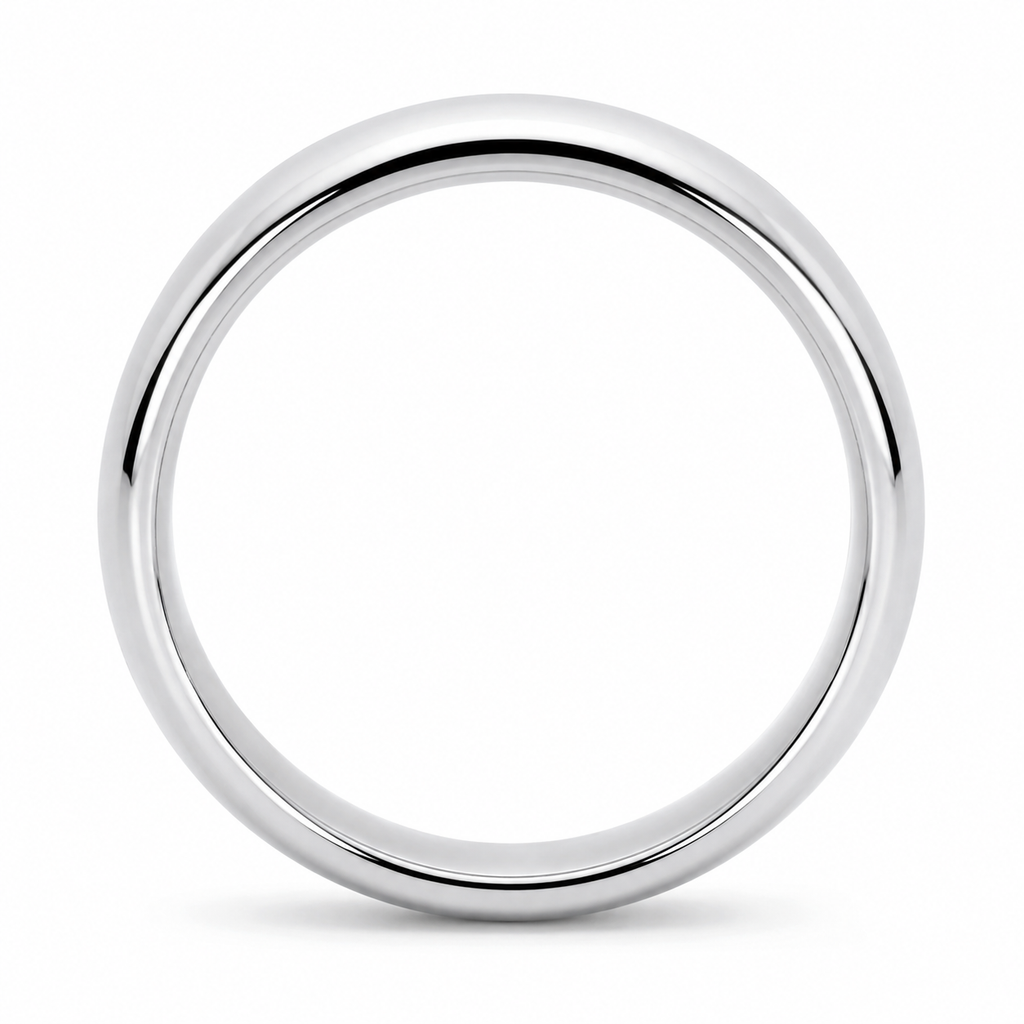 Sterling Silver 6mm High Polished Comfort fit