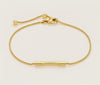 solid gold bar engraved bracelet