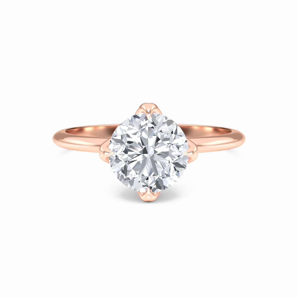 lab grown rose gold ring