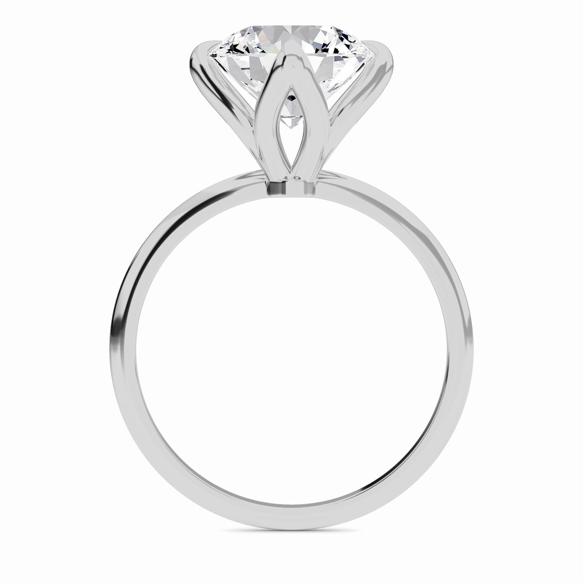 solitaire engagement ring with slim 1.5mm band